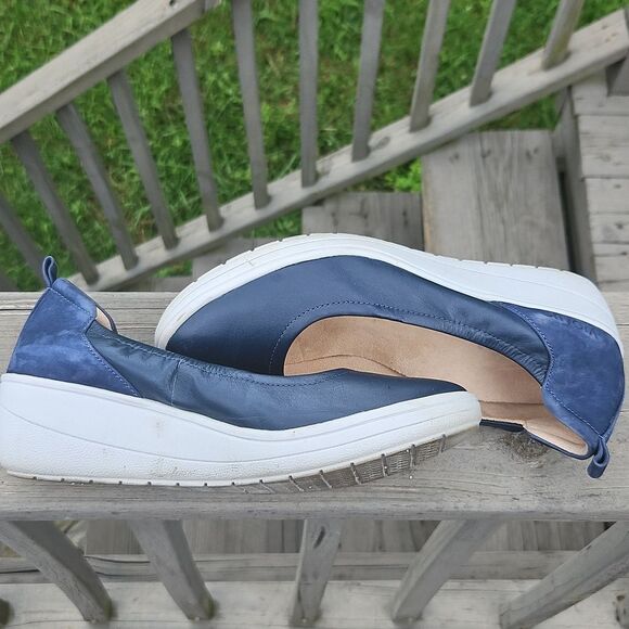 Vionic Jacey Navy Blue Leather Slip-On Shoes Size 7.5 - Picture 5 of 9